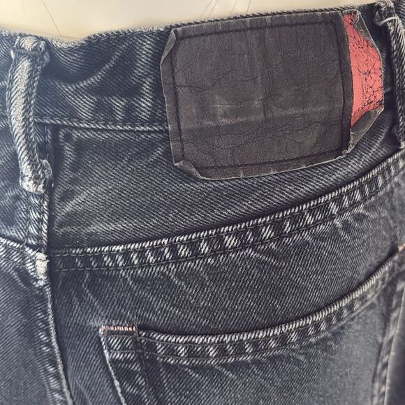 Acne Studios Blå Konst Mid Rise Straight Leg Reworked One of a Kind Denim Jeans - Picture 2 of 7